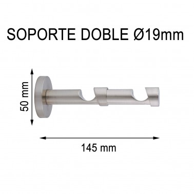SOPORTE DOBLE Ø19MM